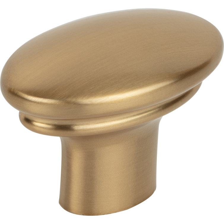 Honey Bronze Oval Polished Modern Cabinet Knob