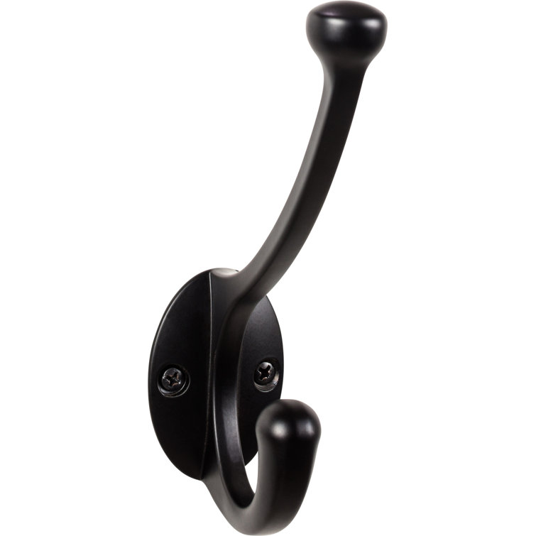 Black Zinc Double Wall Mount Hook