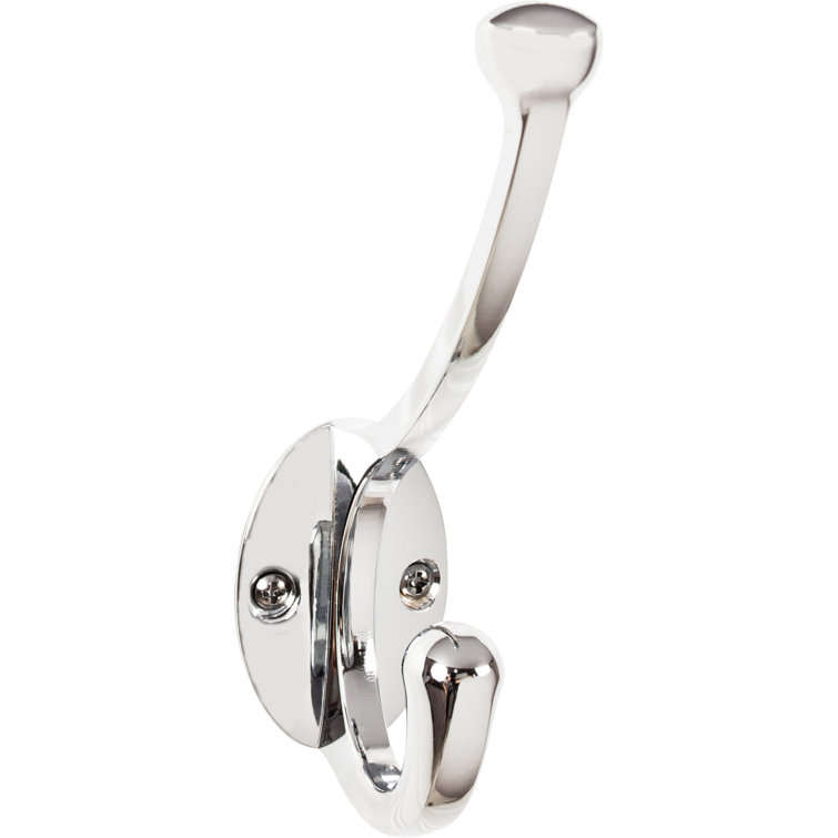 Polished Chrome Wall Mount Double Hook