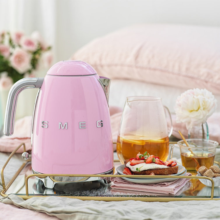 Polished Stainless Steel Retro Electric Kettle with Auto Shutoff