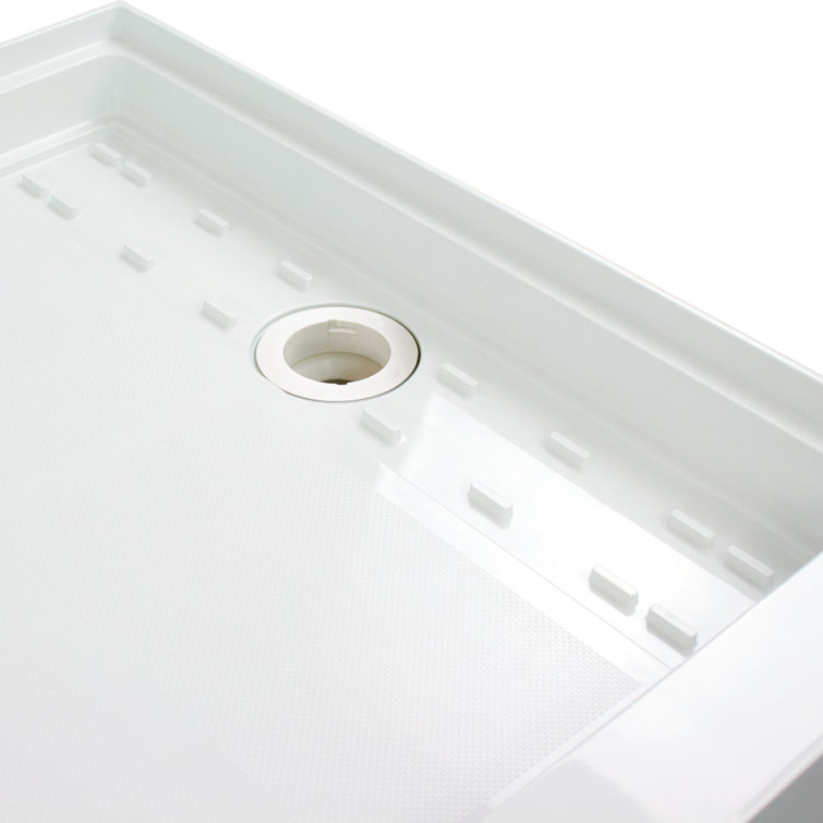 White Rectangular 60" x 36" Shower Base with Left Drain