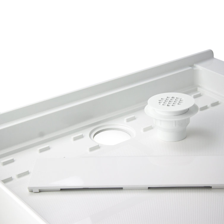 White Rectangular 60" x 36" Shower Base with Left Drain