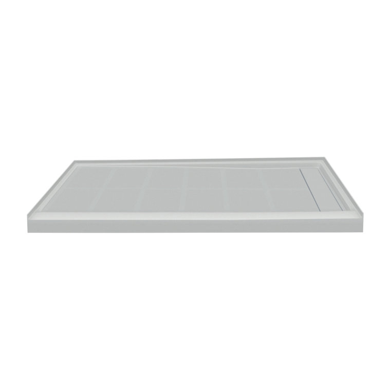 Gray 30'' x 60'' Resin Rectangular Shower Base with Right Hand Drain