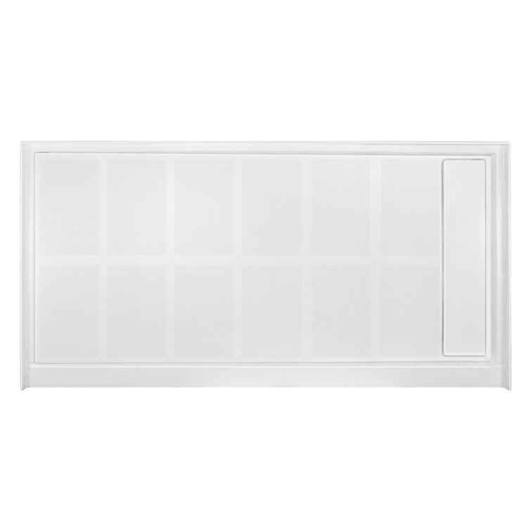 White Rectangular 60'' x 34'' Resin Shower Base with Right Drain