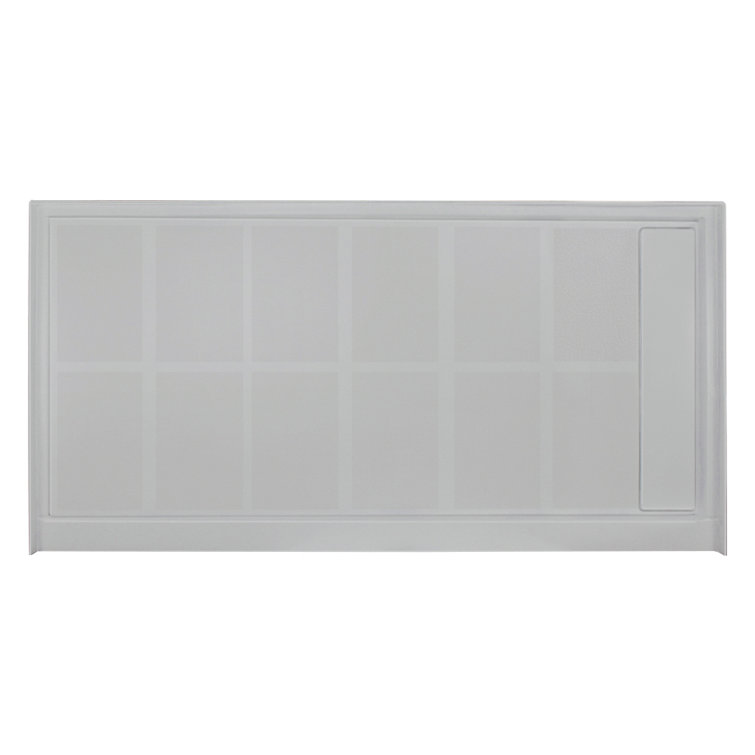 Gray 60'' x 32'' Rectangular Resin Shower Base with Right Drain