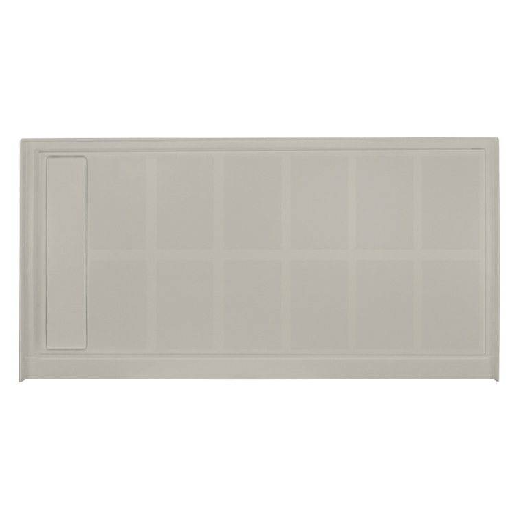 Gray Rectangular Resin Shower Base with Concealed Drain