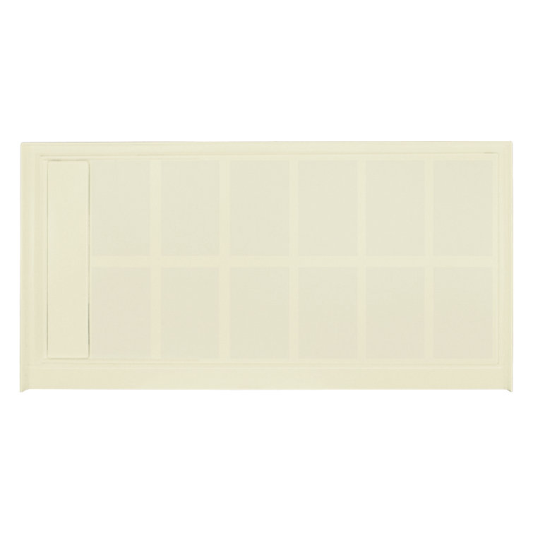 Gray Rectangular Resin Shower Base with Concealed Drain