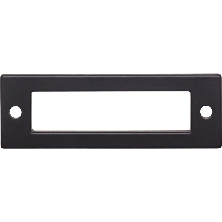 Brushed Nickel Rectangle Pull Backplate 3 inch