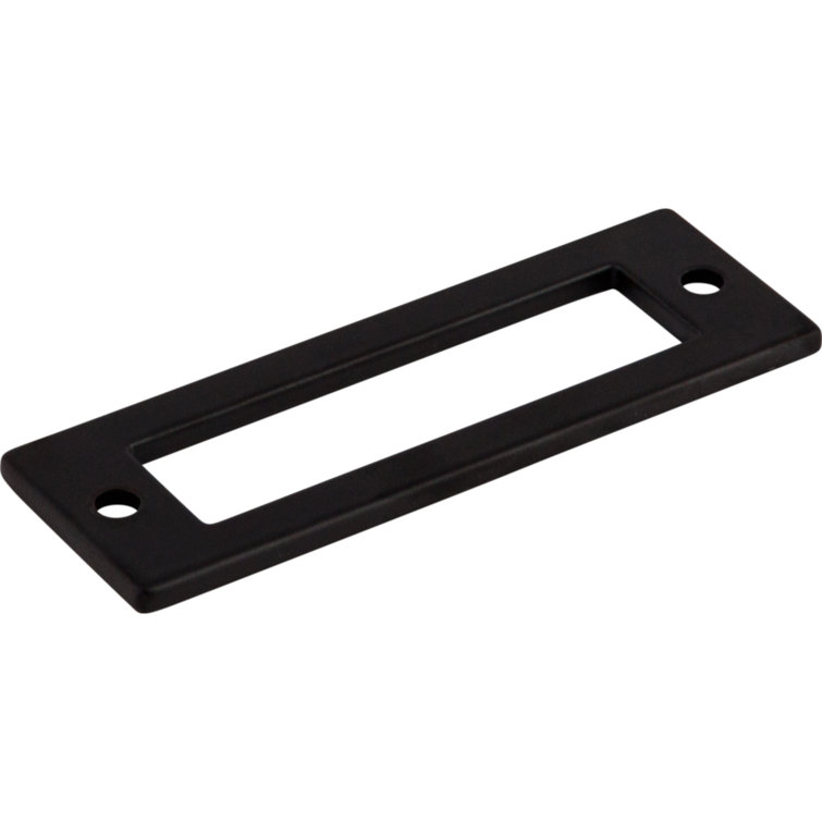 Brushed Nickel Rectangle Pull Backplate 3 inch
