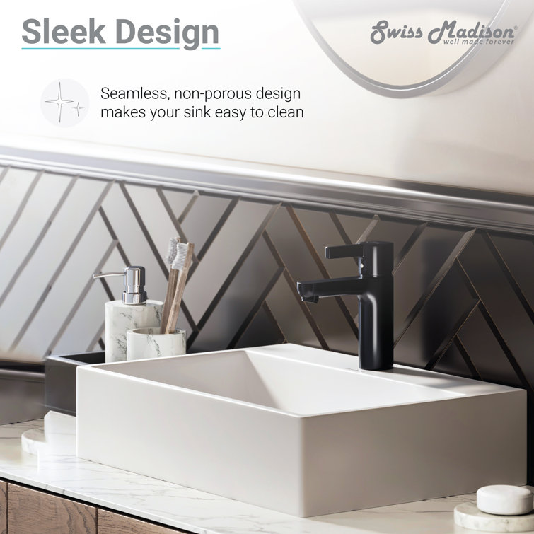 Claire 21" Glossy White Ceramic Vessel Sink