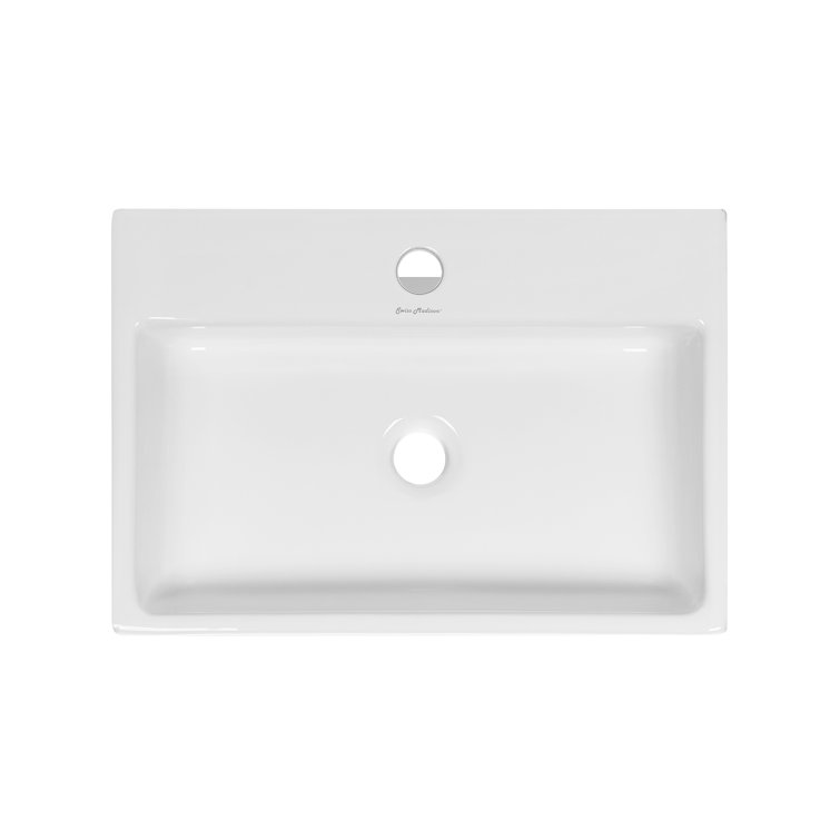 Claire 21" Glossy White Ceramic Vessel Sink
