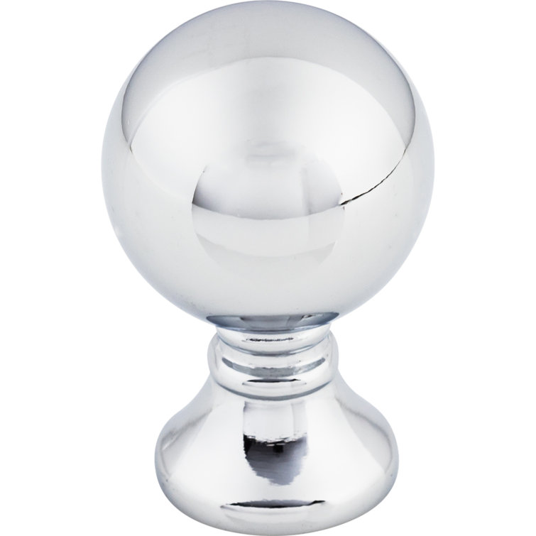 Polished Chrome Round Knob with Mounting Hardware