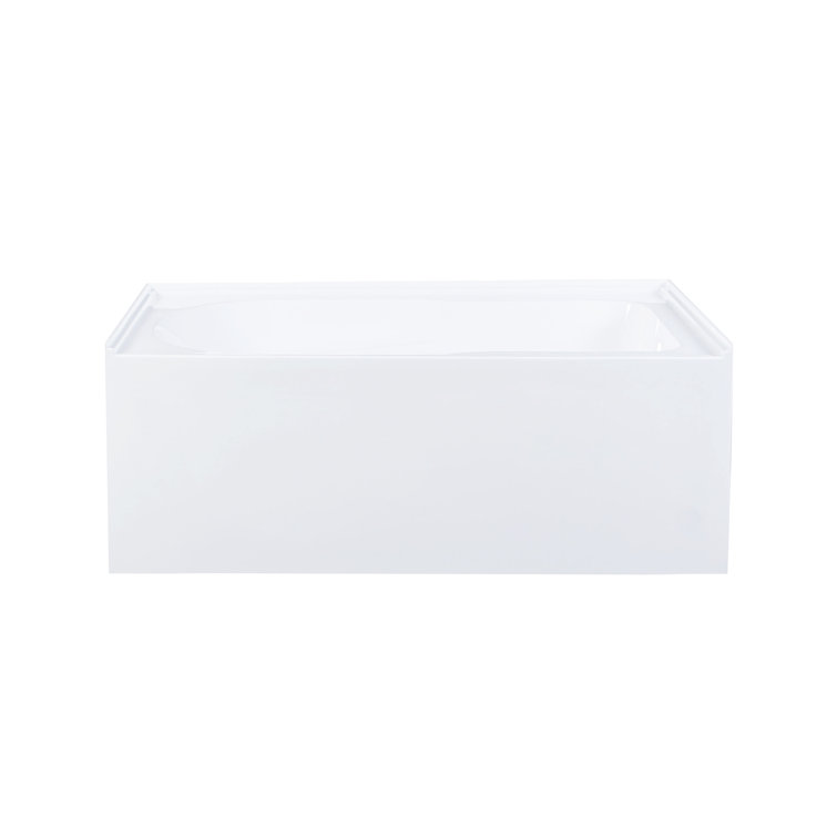 Voltaire Bisque Acrylic 54" x 30" Alcove Bathtub with Apron