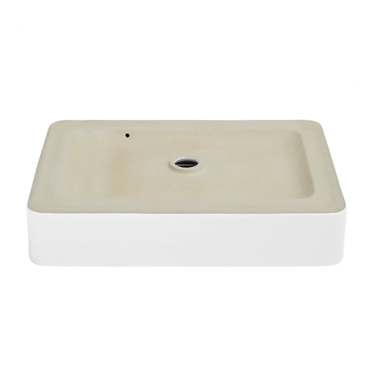 Concorde 24" White Ceramic Rectangular Vessel Sink