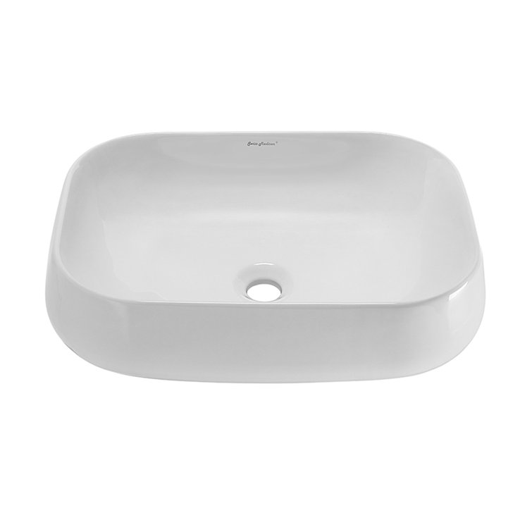 Chateau 22" Glossy White Ceramic Vessel Sink