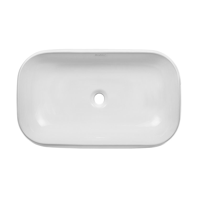 Chateau 28-Inch Glossy White Ceramic Vessel Sink