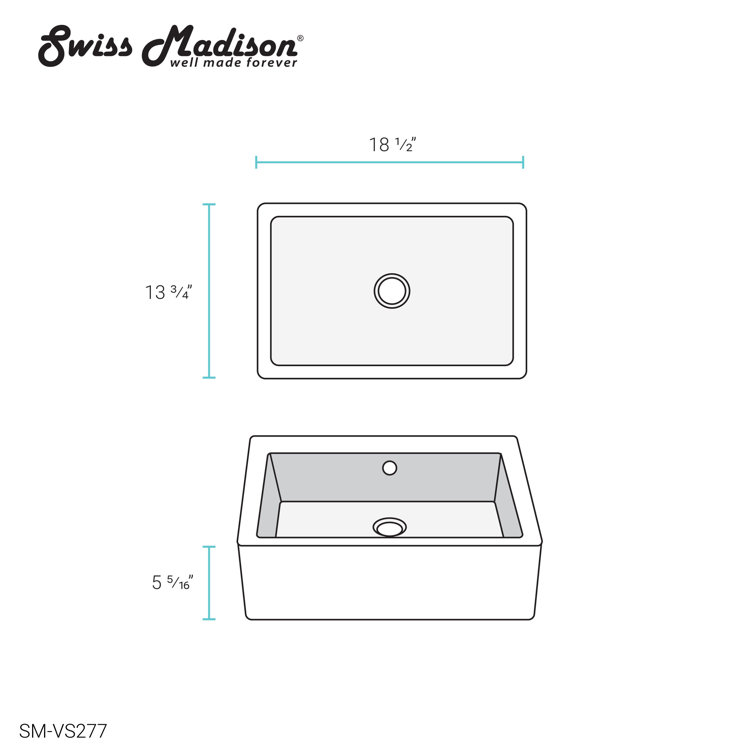 Voltaire 20" White Ceramic Above-Counter Vessel Sink