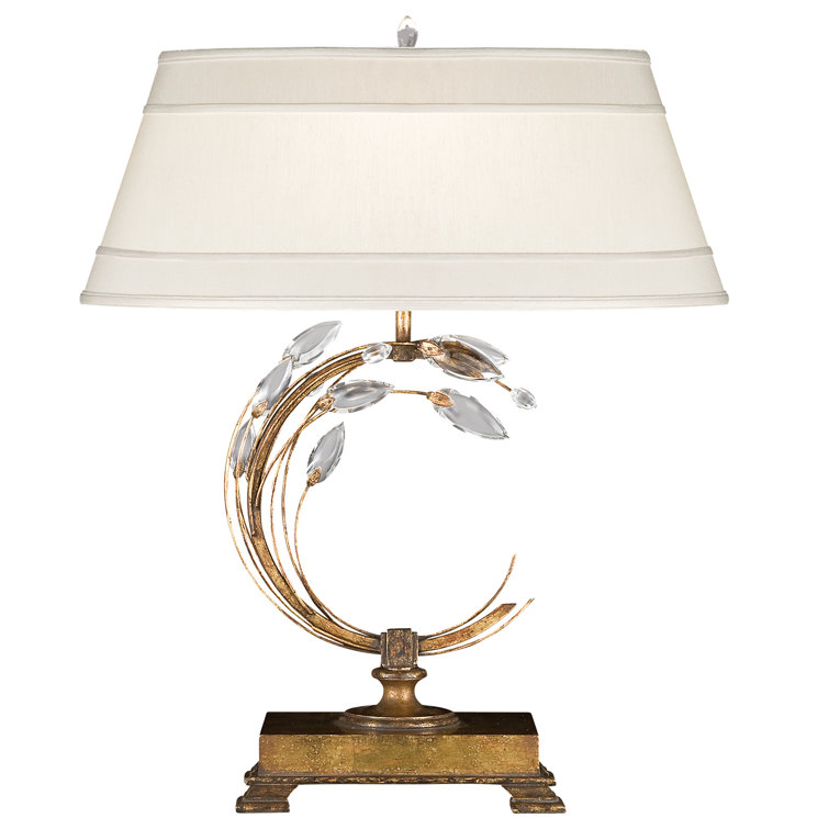 Crystal Laurel 31" Gold Leaf Table Lamp with 3-Way Switch