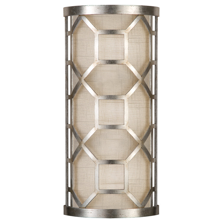 Allegretto Dimmable Brown 17" Wall Sconce with Filigree Frame