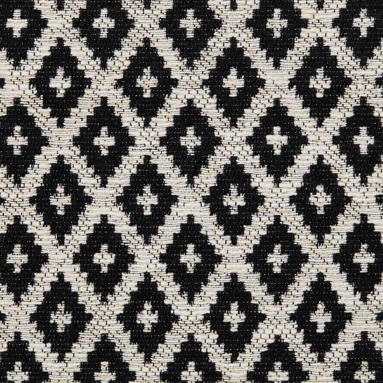 Black and White Diamond Pattern Square Pillow with Insert