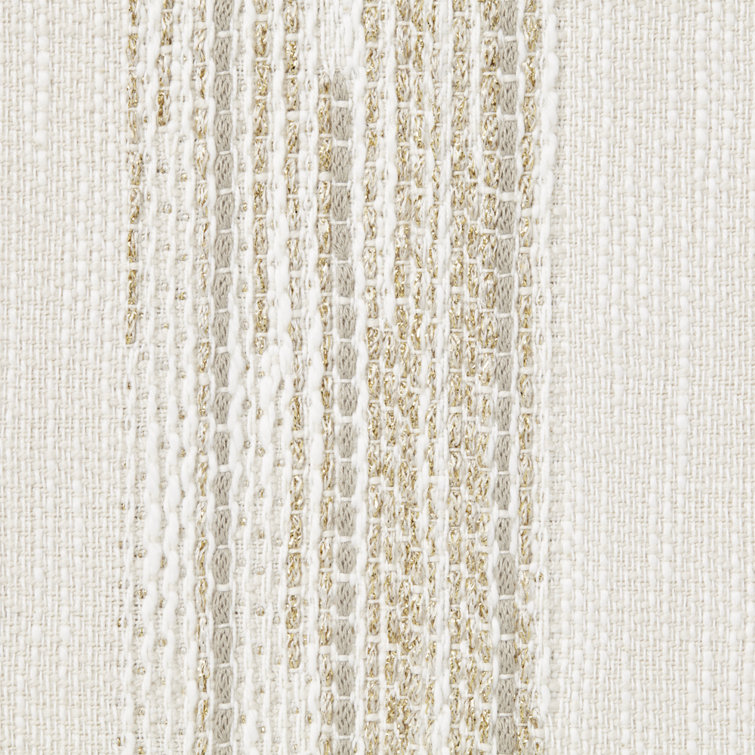 Terra Gold and Ivory Striped Cotton Blend Pillow