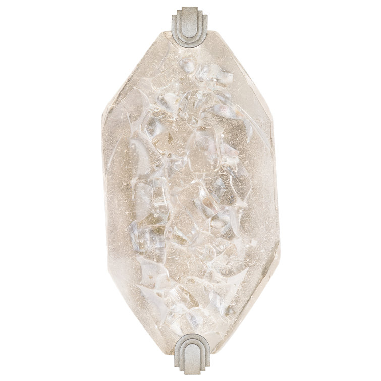Allison Paladino Silver Leaf LED Wall Sconce with Sculpted Glass