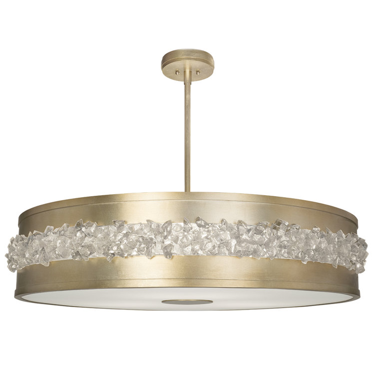 Champagne Gold Crystal Drum LED Chandelier