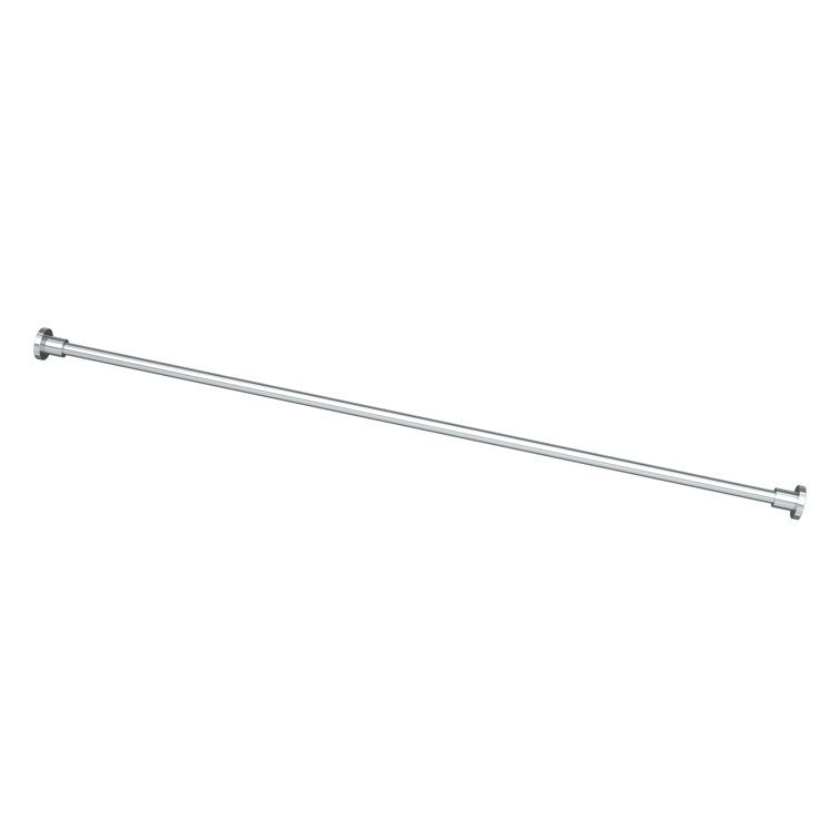 Minimalist 60" Chrome Wall Mounted Brass Shower Curtain Rod