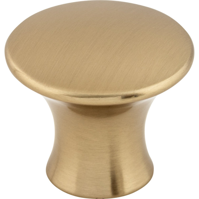 Polished Honey Bronze Round Cabinet Knob with Mounting Hardware
