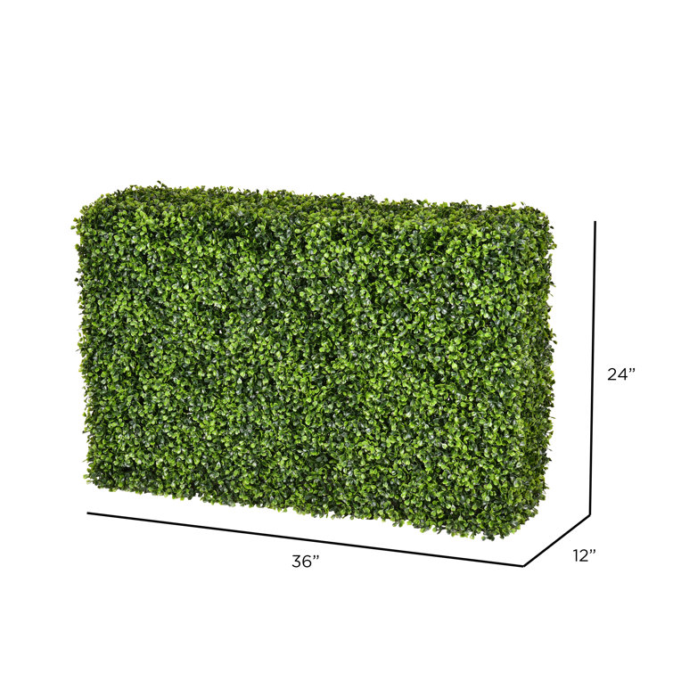 Vickerman 36" Artificial Green Boxwood Hedge for Outdoor Use