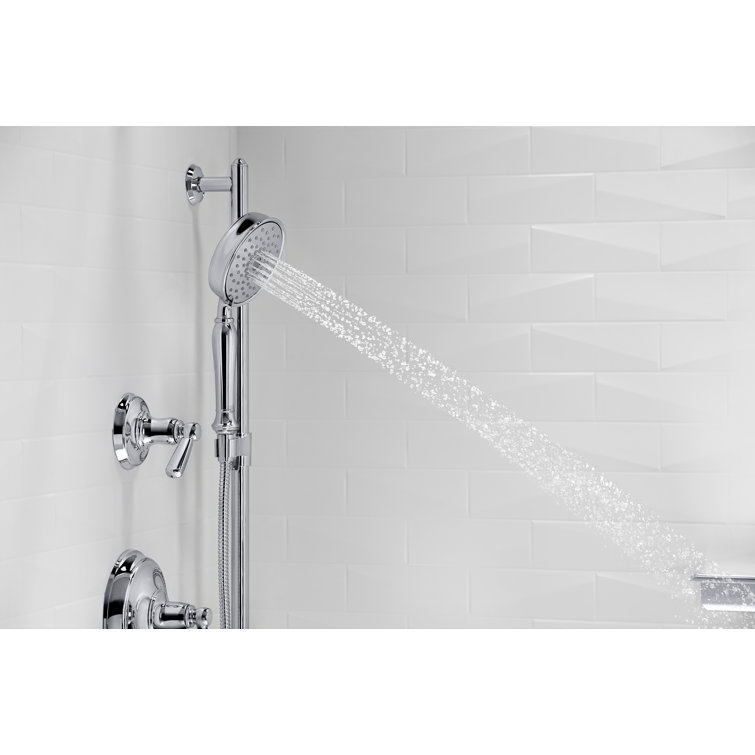 Polished Chrome Multifunction Handheld Shower Head with Pulse Spray