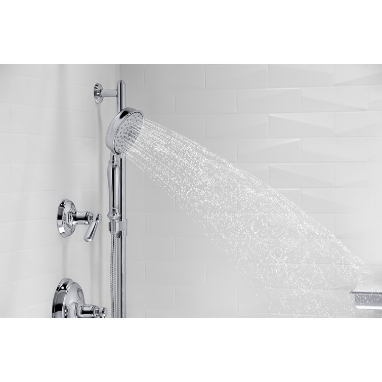 Polished Chrome Multifunction Handheld Shower Head with Pulse Spray