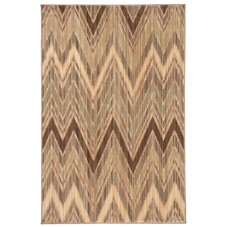 Geometric Gray Synthetic 8' x 10' Easy Care Area Rug