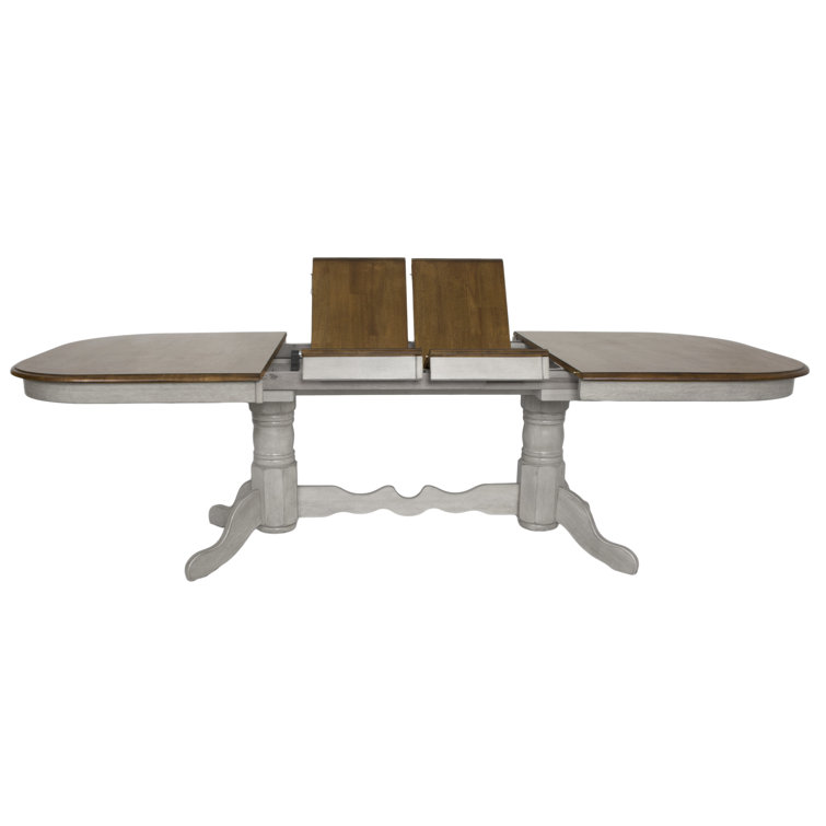 Country Grove 7-Piece Oval Extendable Dining Set in Gray and Brown