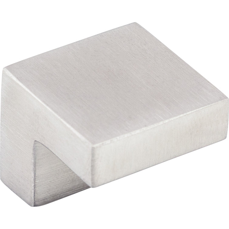 Brushed Stainless Steel Square Finger Knob with Mounting Hardware