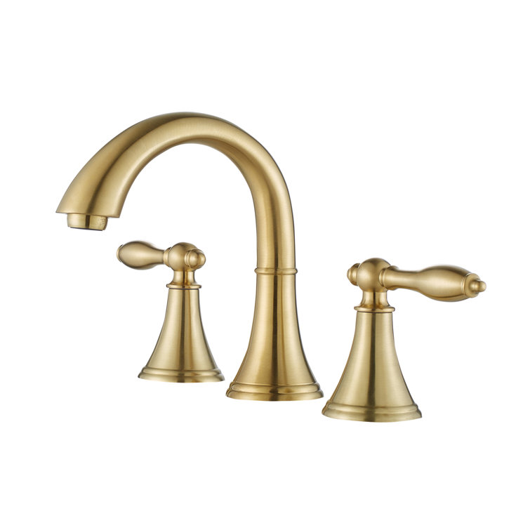 Florence Brushed Gold 8-Inch Widespread Bathroom Faucet