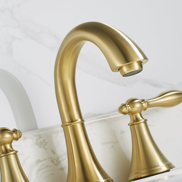 Florence Brushed Gold 8-Inch Widespread Bathroom Faucet