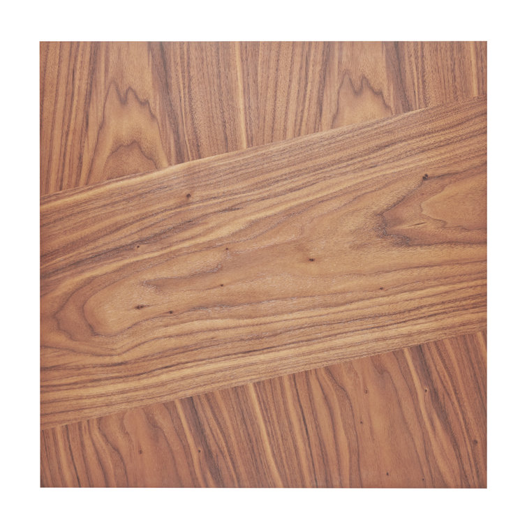 Tobias Square Walnut Wood & Steel Minimalist Nesting Table