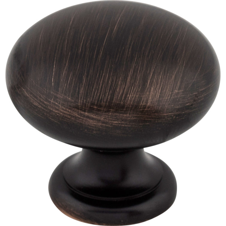 Tuscan Bronze Round Traditional Cabinet Knob with Mounting Hardware
