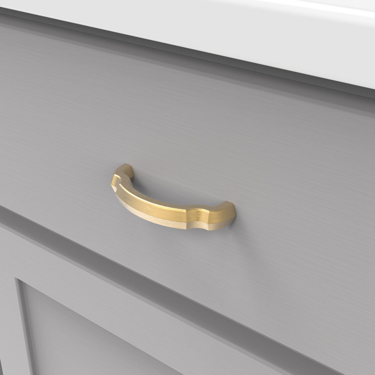 Brushed Golden Brass Traditional Cabinet Bar Pulls, 3" 10-Pack