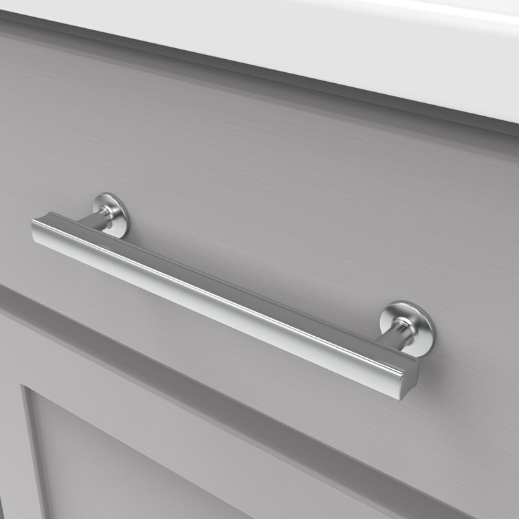 Chrome 6-5/16" Modern Matte Cabinet Bar Pull