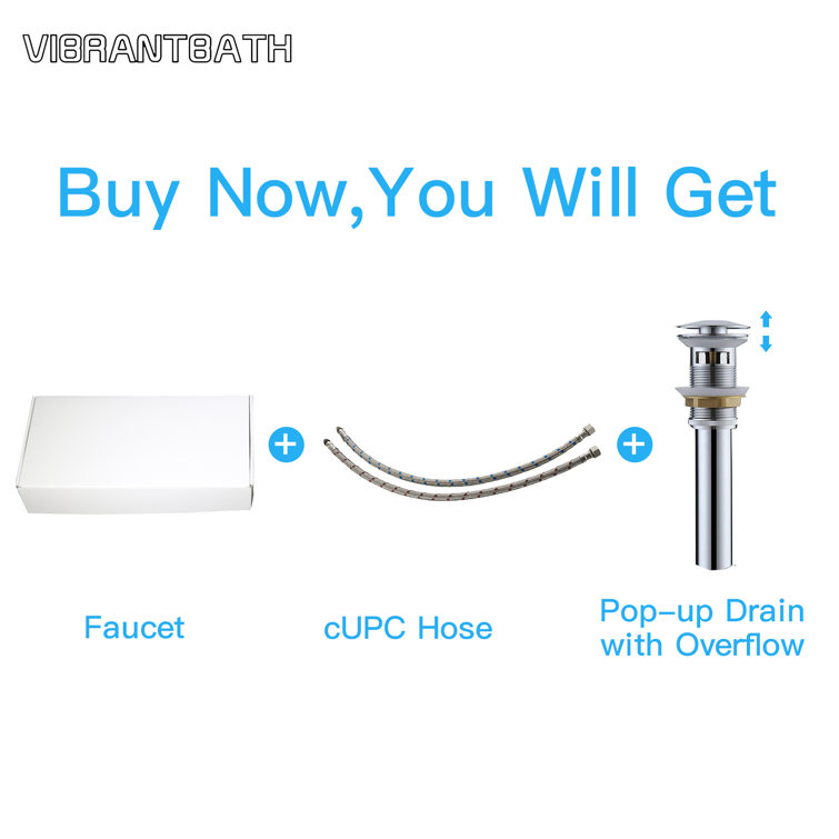 Polished Chrome 8-inch Double Handle Widespread Bathroom Faucet