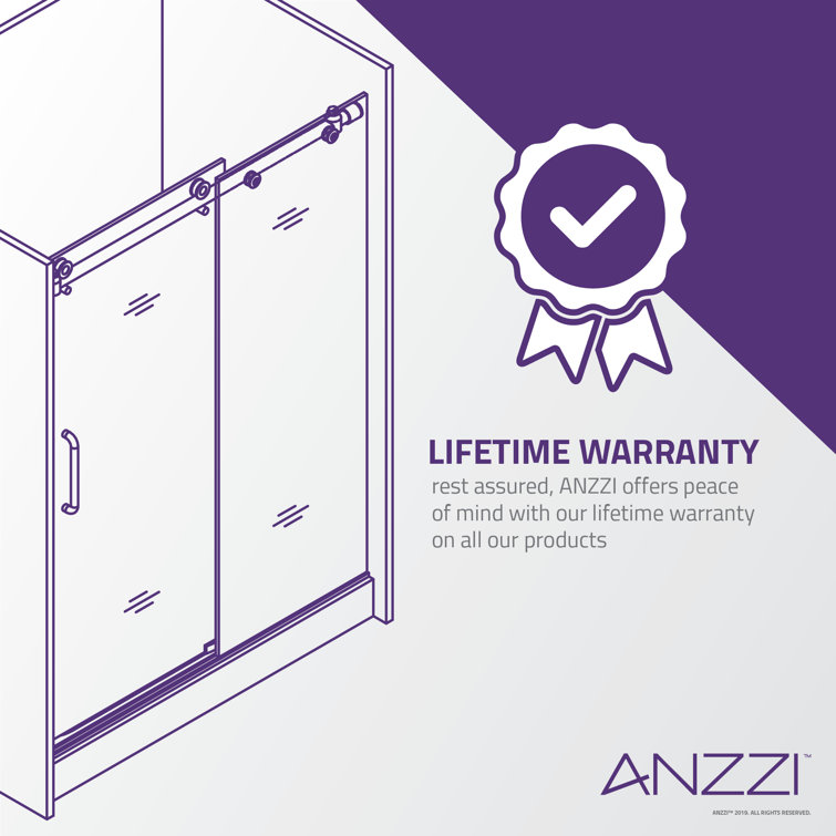 Stellar 60" x 76" Brushed Nickel Frameless Sliding Shower Door