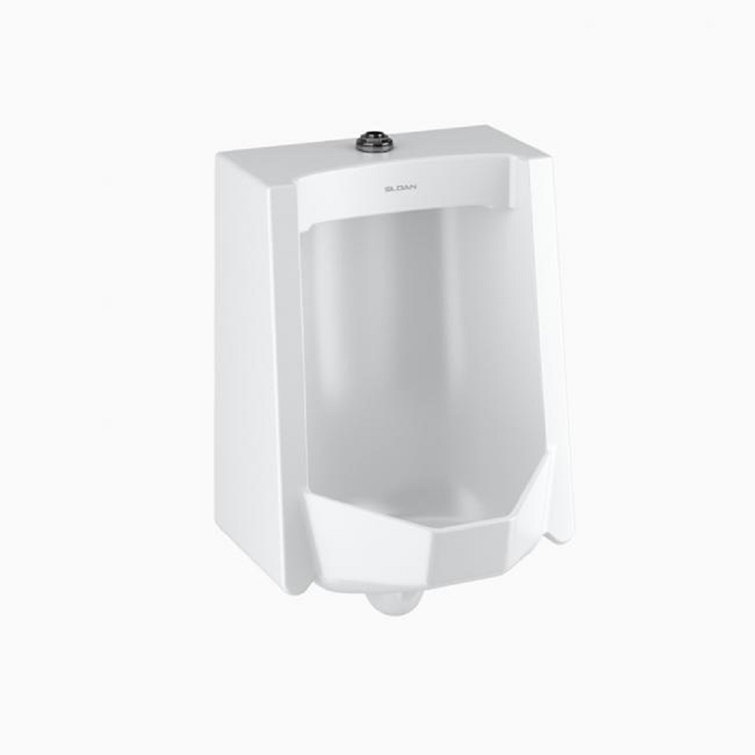 White Vitreous China Wall-Mounted Urinal with Top Spud