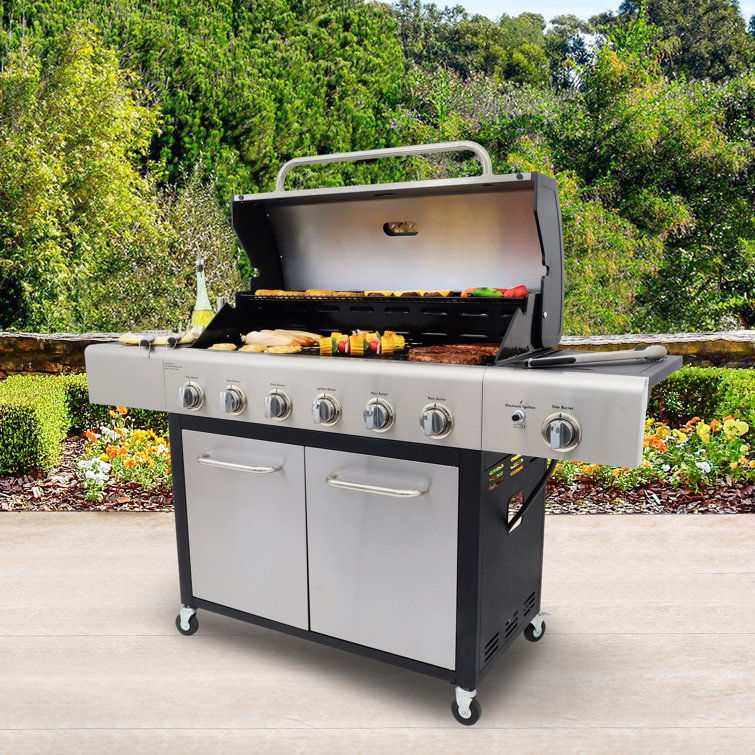 Kenmore XL Stainless Steel Propane Gas Grill with Side Burner