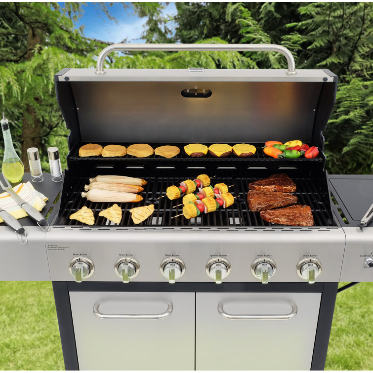 Kenmore XL Stainless Steel Propane Gas Grill with Side Burner