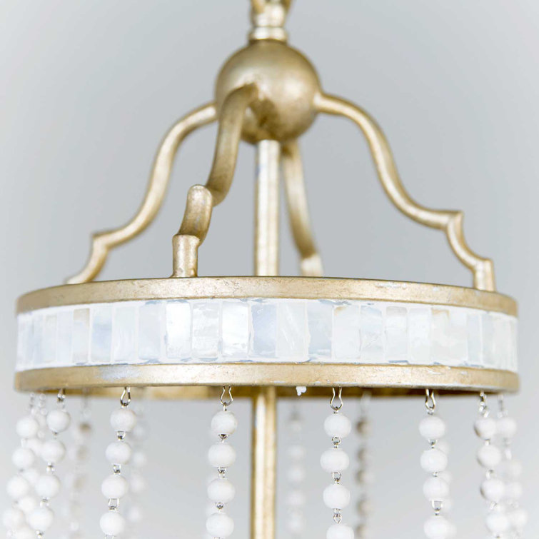 Corinna 46'' White and Silver Candle Style Empire Chandelier
