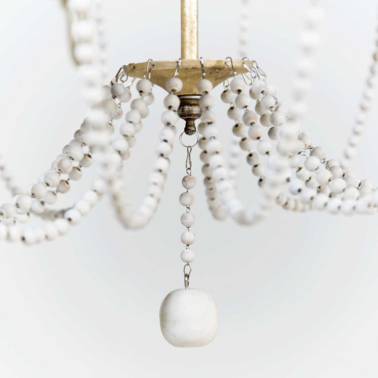 Corinna 46'' White and Silver Candle Style Empire Chandelier