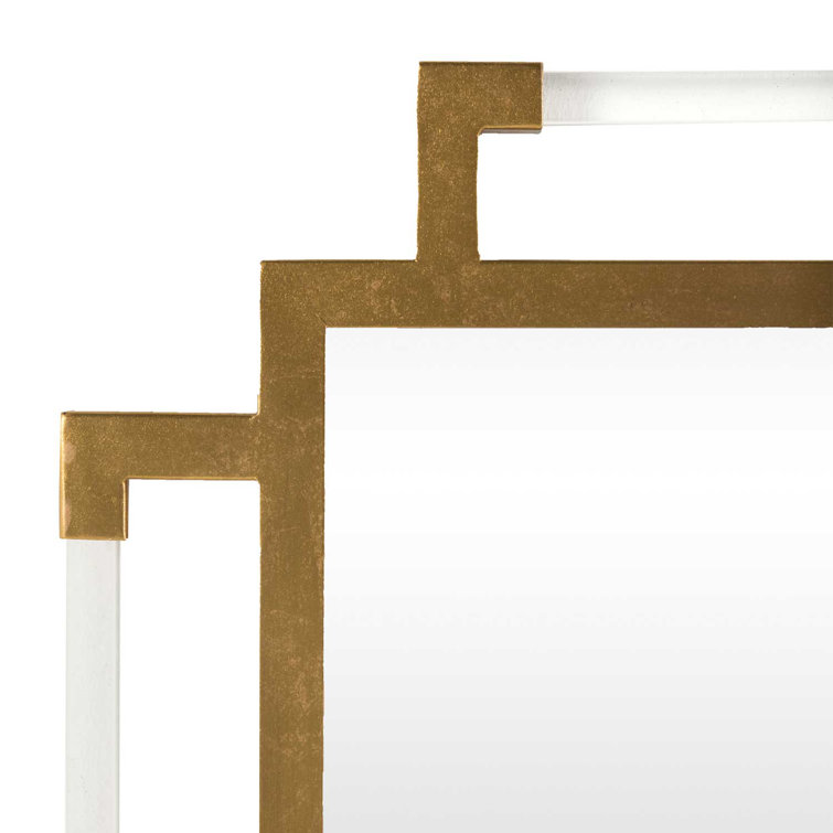 Rectangular Gold and Acrylic Wall Mirror