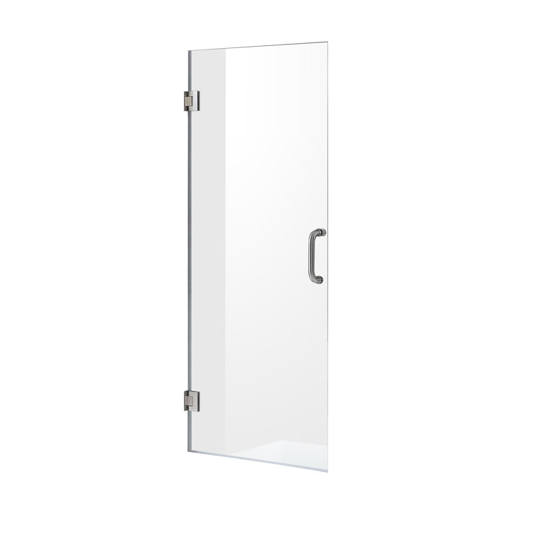 Fellow Series 24" x 72" Brushed Nickel Frameless Shower Door